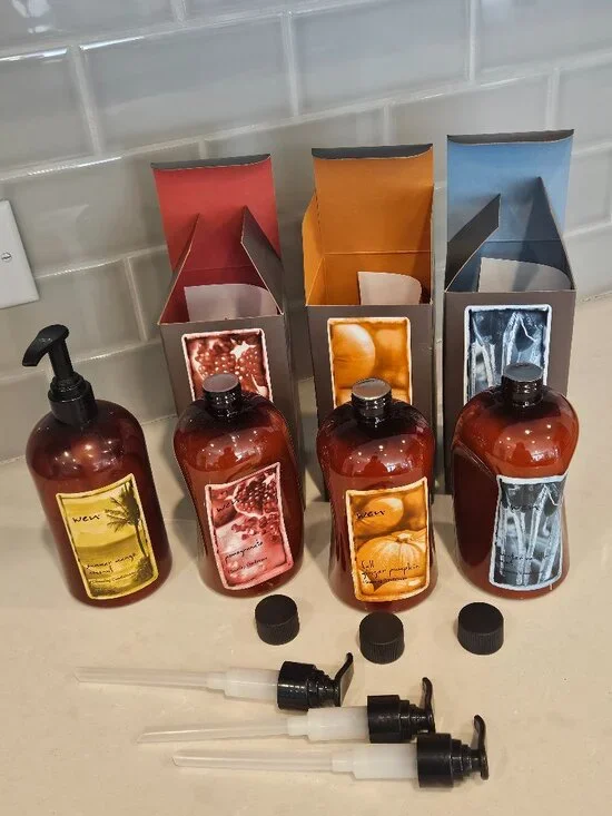 WEN 16 oz Cleansing Conditioner Trio - Pomegranate, Pumpkin, Vanilla - Picture 4 of 4